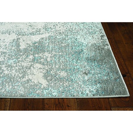 Palacedesigns 39 x 59 in. Silver or Blue Polypropylene or Polyester Rug PA3672619